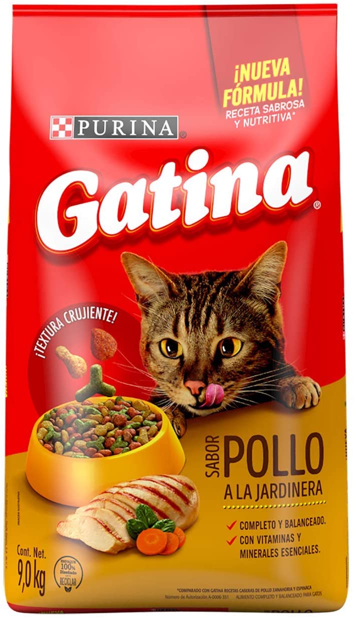Gatina Croquetas para Gato Adulto 9 Kg Pollo