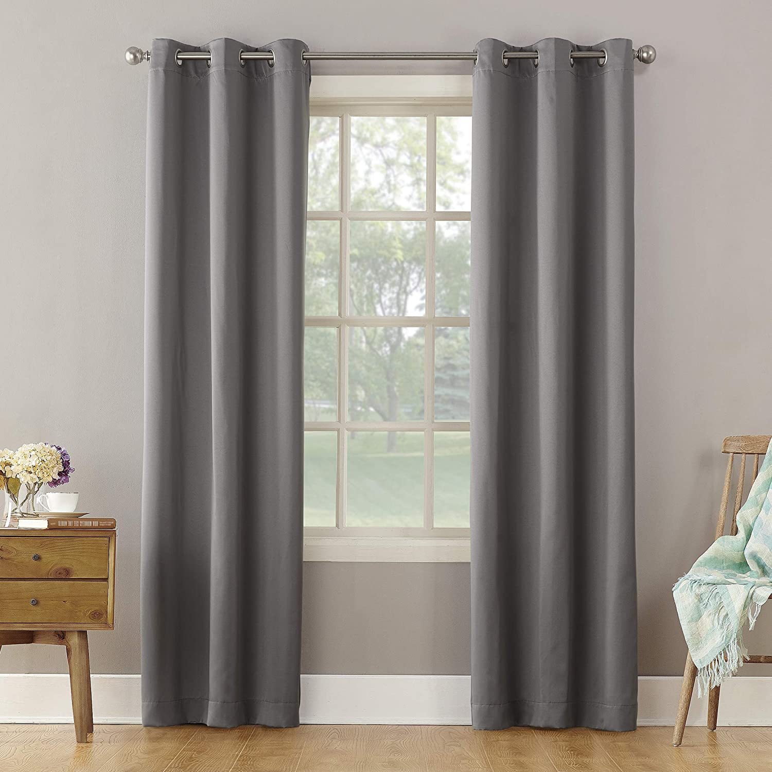 Barra De Cortina Doble Extensible De 76 A 113 Cm - Acero Inoxidable Plateado, Para Cortinas Opacas Y Translúcidas