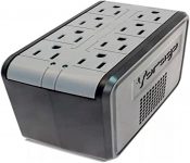 Vorago AVR-200 Regulador de Voltaje con supresor de picos, 8 contactos, 1400 VA