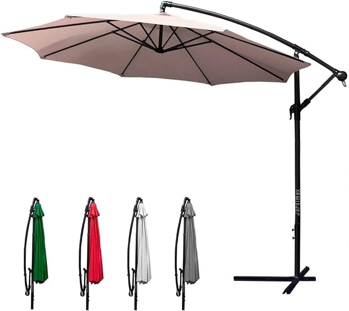Sombrilla Plegable 3 metros Acero Reforzada Base Exterio