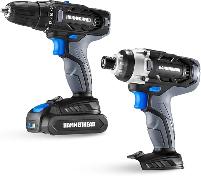Kit  2 herramientas inalámbricas de 20 V Taladro y destornillador