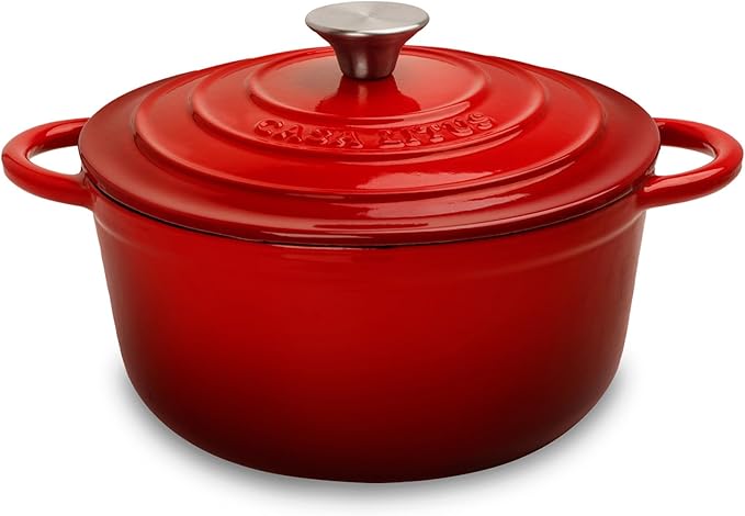 Olla de Hierro Fundido 3.9L Rojo tipo Dutch