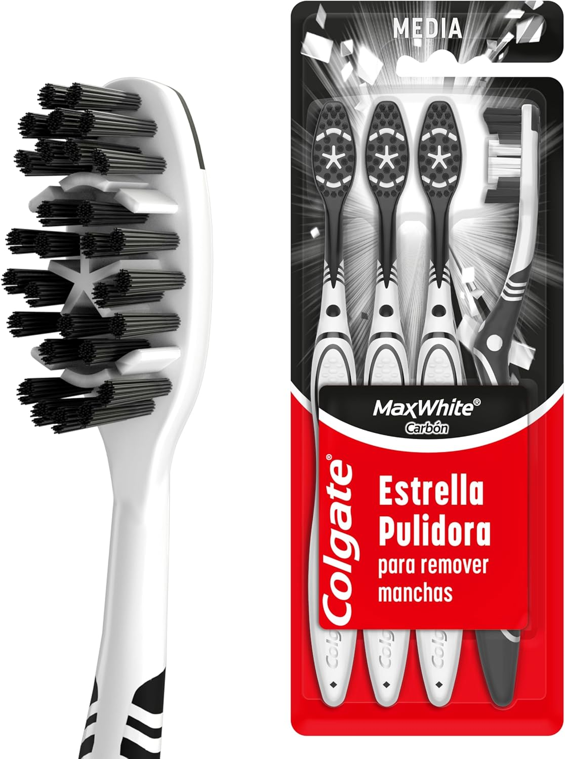 Colgate Cepillo Dental Max White 4 pzas.
