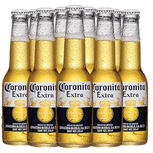 Cerveza Clara Coronita Extra tipo 24 botellas de 210 ml