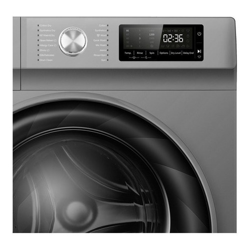 Lavasecadora automática Hisense PureJet inverter hasta 15kg 127V color plata