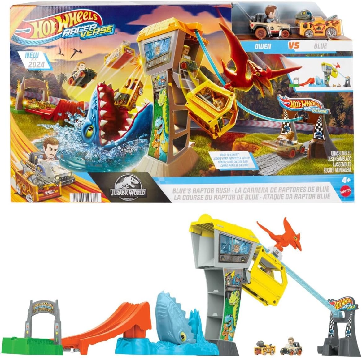 Hot Wheels RacerVerse Pista de Juguete Jurassic