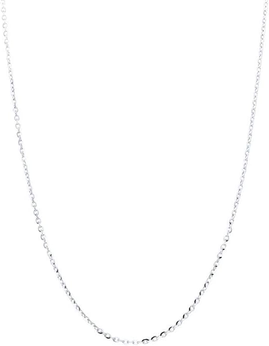 BIZZARRO Cadena de Oro Blanco 14K de 45 cm