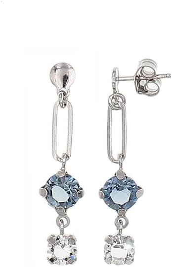 BIZZARRO Aretes De Plata Con Zirconias Y Piedras