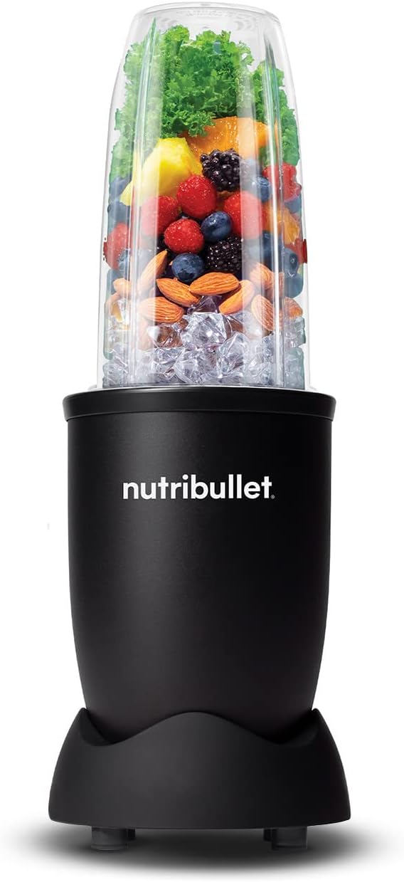 Nutribullet Pro, Licuadora Personal 900 W Negro Mate 7 pzas