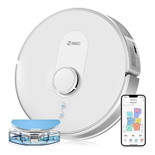 Roboaspiradora inteligente autocarga compatible con Alexa o Google Home