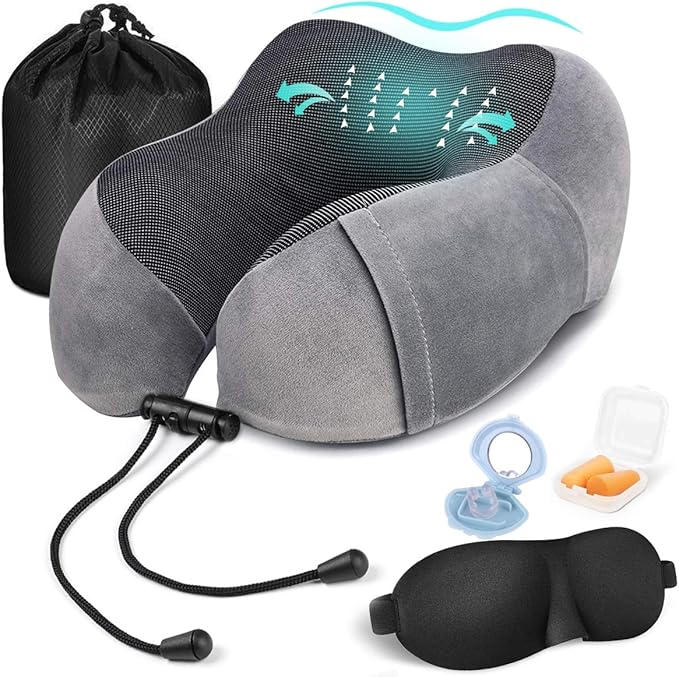 TYC Almohada de Viaje, Almohada de Cuello Viscoelástica