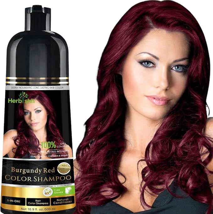 champú con tinte natural para  cabello, colorea cabello en minutos,