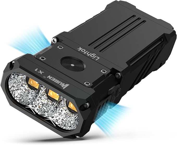 Linterna recargable WUBEN X1 12000 lúmenes, linternas tácticas