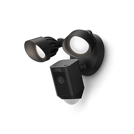 Ring Plus Cámara de seguridad exterior con reflectores y sirena