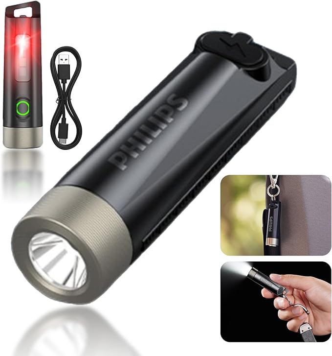 Mini linterna LED de 200 Lúmenes con Luces de Emergencia