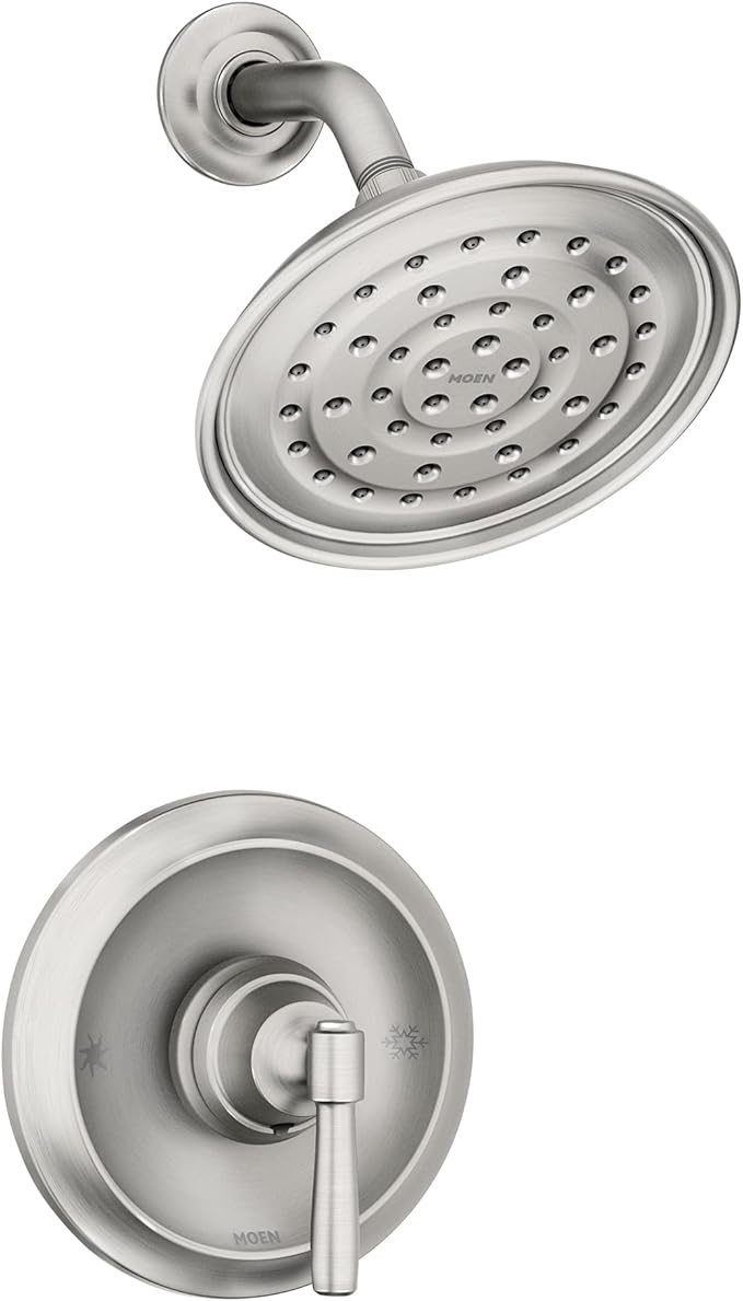 Juego de llave de ducha de níquel cepillado resistente