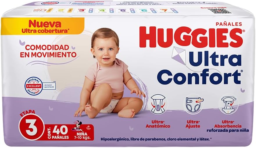 Huggies UltraConfort Pañal Desechable para Bebé