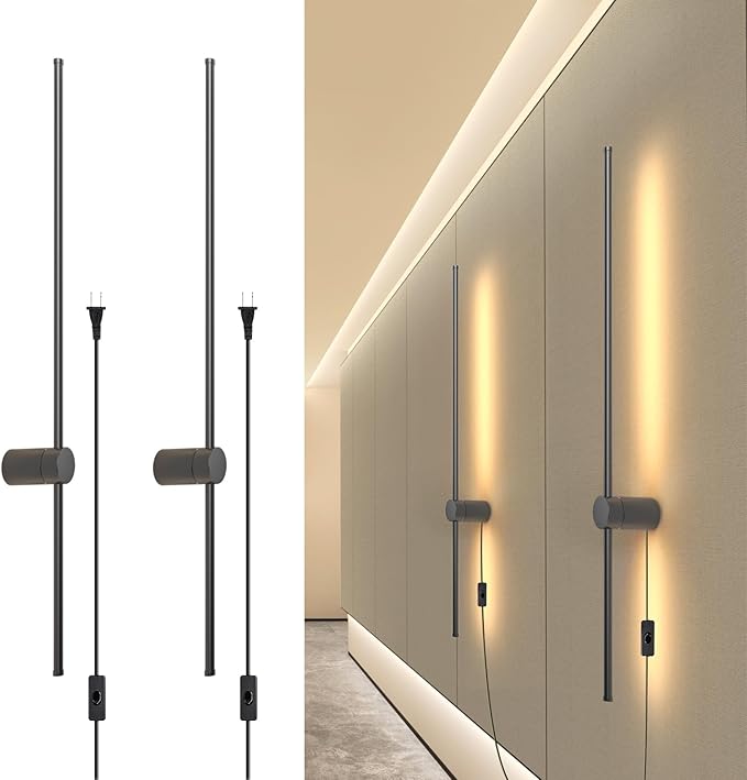 LED Lámpara de Pared con Interruptor, Lámpara de Noche Interior