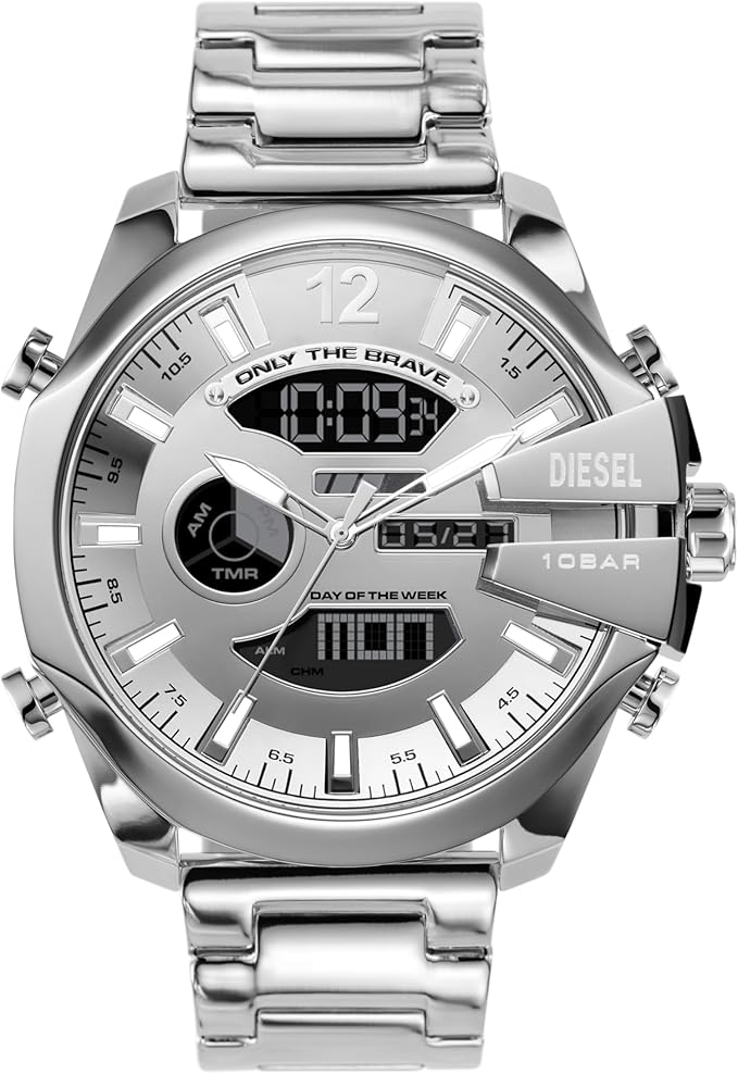 Diesel Mega Chief Reloj de acero inoxidable para hombre