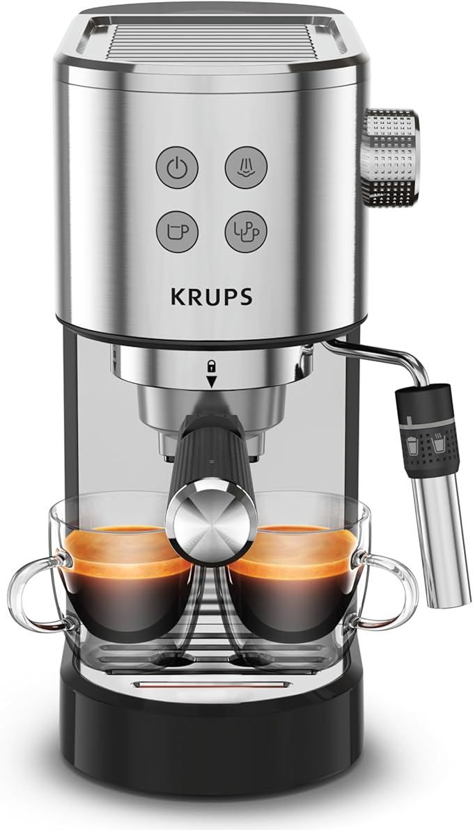 KRUPS Espressería Manual Divine Acero Inoxidable, boquilla de vapor,