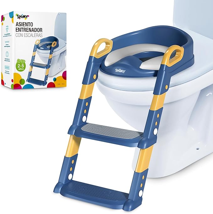 Asiento de Entrenamiento para Baño para Niños con Escalera Antideslizante,