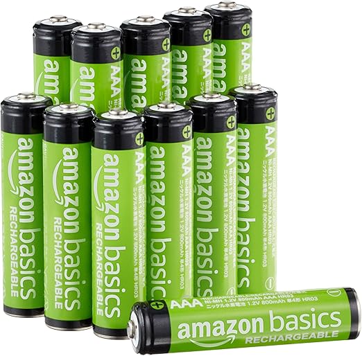 – Paquete de 12 baterías recargables AAA