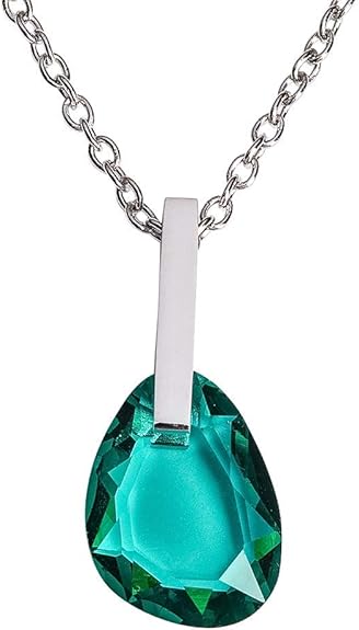 LuckyLy Collar de Mujer con Dije de Cristal Rosa,