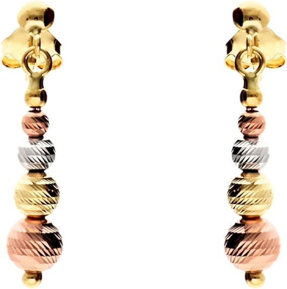 Aretes de Oro Florentino 14K
