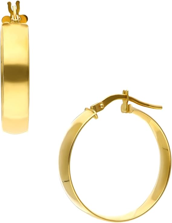 Arracadas Medianas Oro Amarillo 14K,