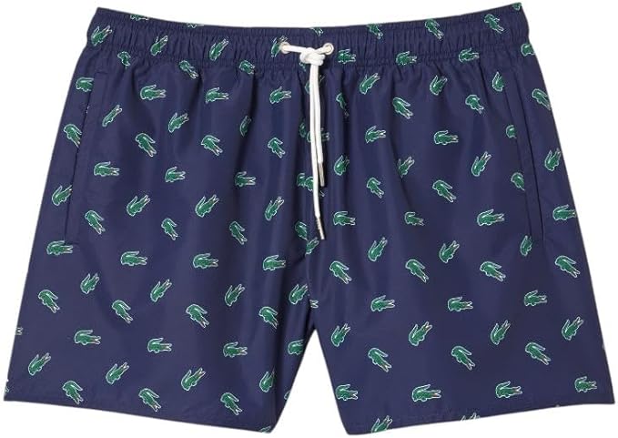 Lacoste Traje de baños de poliéster con estampado de cocodrilos