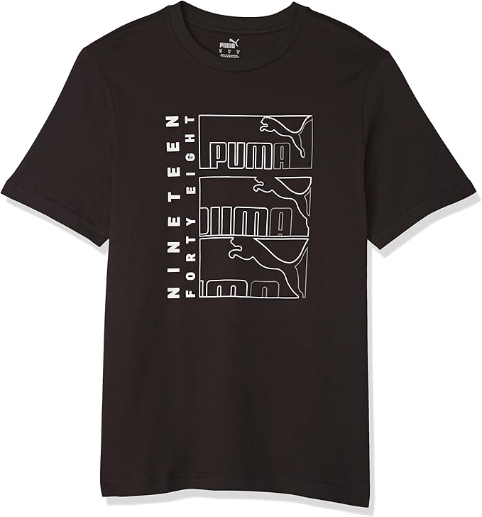 PUMA, Camiseta Gráfica Triple No. 1 Logo Hombre Manga Corta