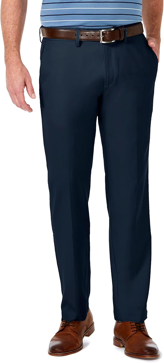 Haggar Men’s Cool 18 Pro Straight Fit Flat