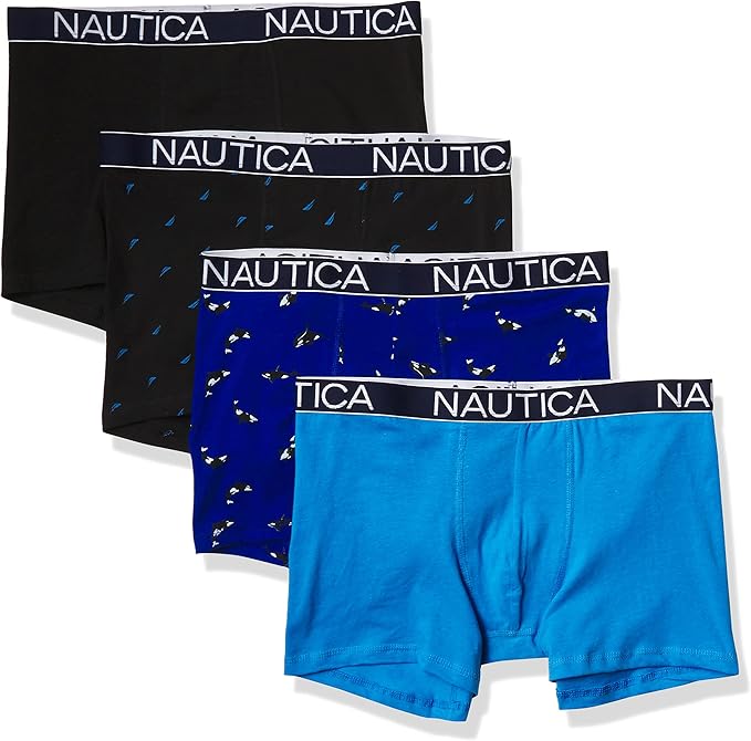 Nautica Calzoncillos Calzones de algodón elástico Paquete de 4