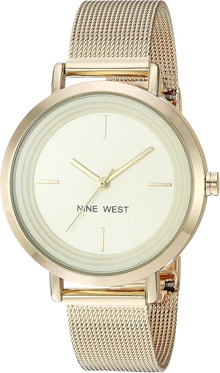 Nine West – Reloj de pulsera de malla para mujer