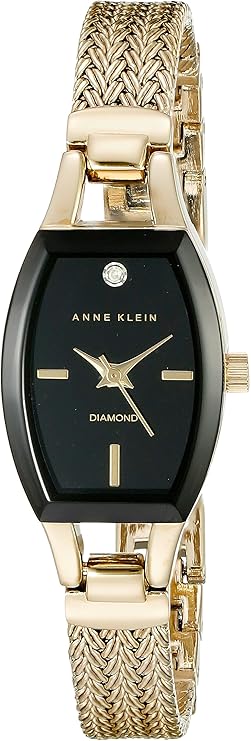 Anne Klein  Reloj de pulsera  malla con esfera  diamante genuino