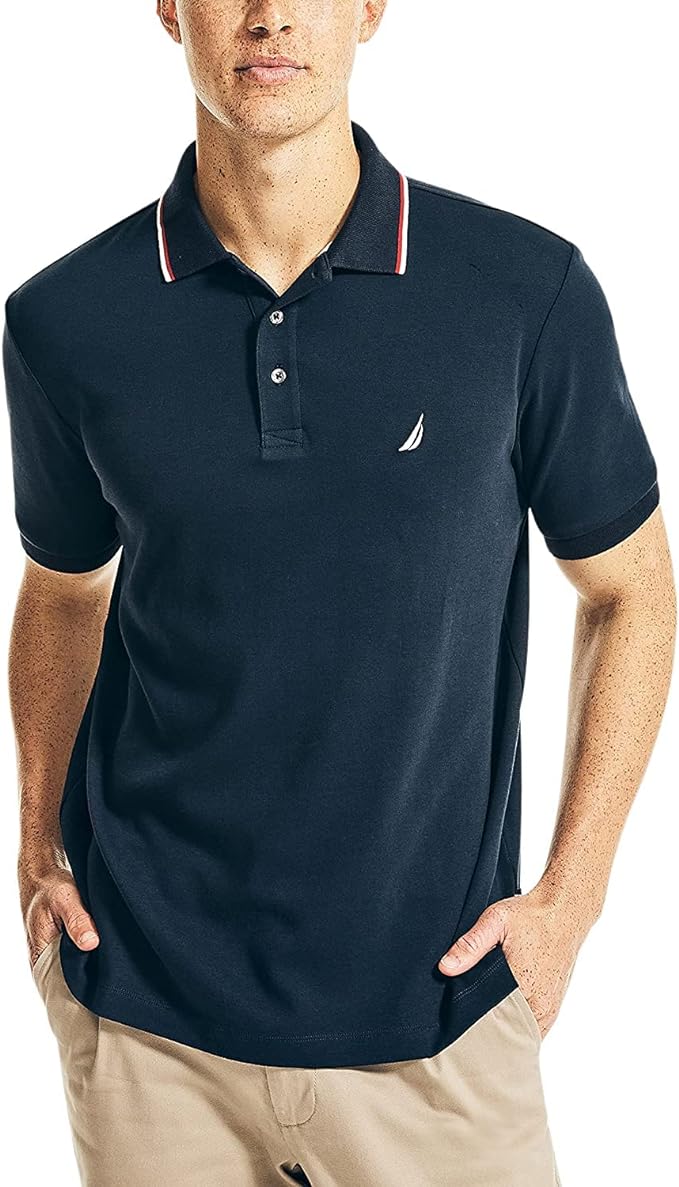 Nautica Polo de Manga Corta de Ajuste