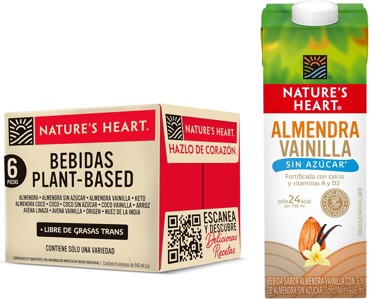 Nature’s Heart Bebida de Almendra Vainilla sin azúcar