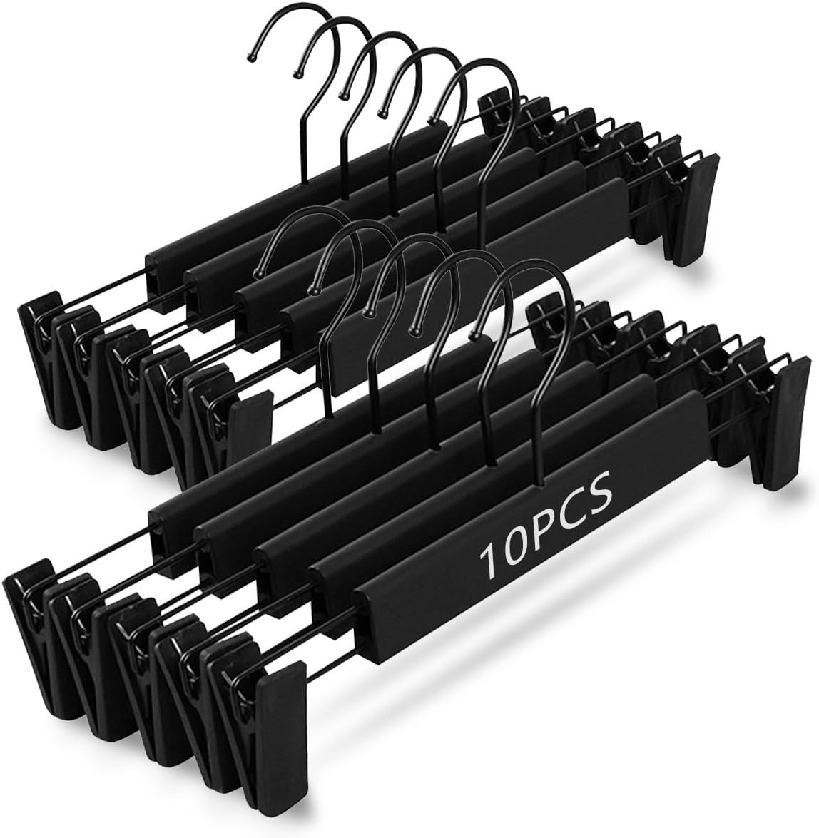 MXHIGO 10Pcs Perchas de Plástico PP para Ropa y Pantalones