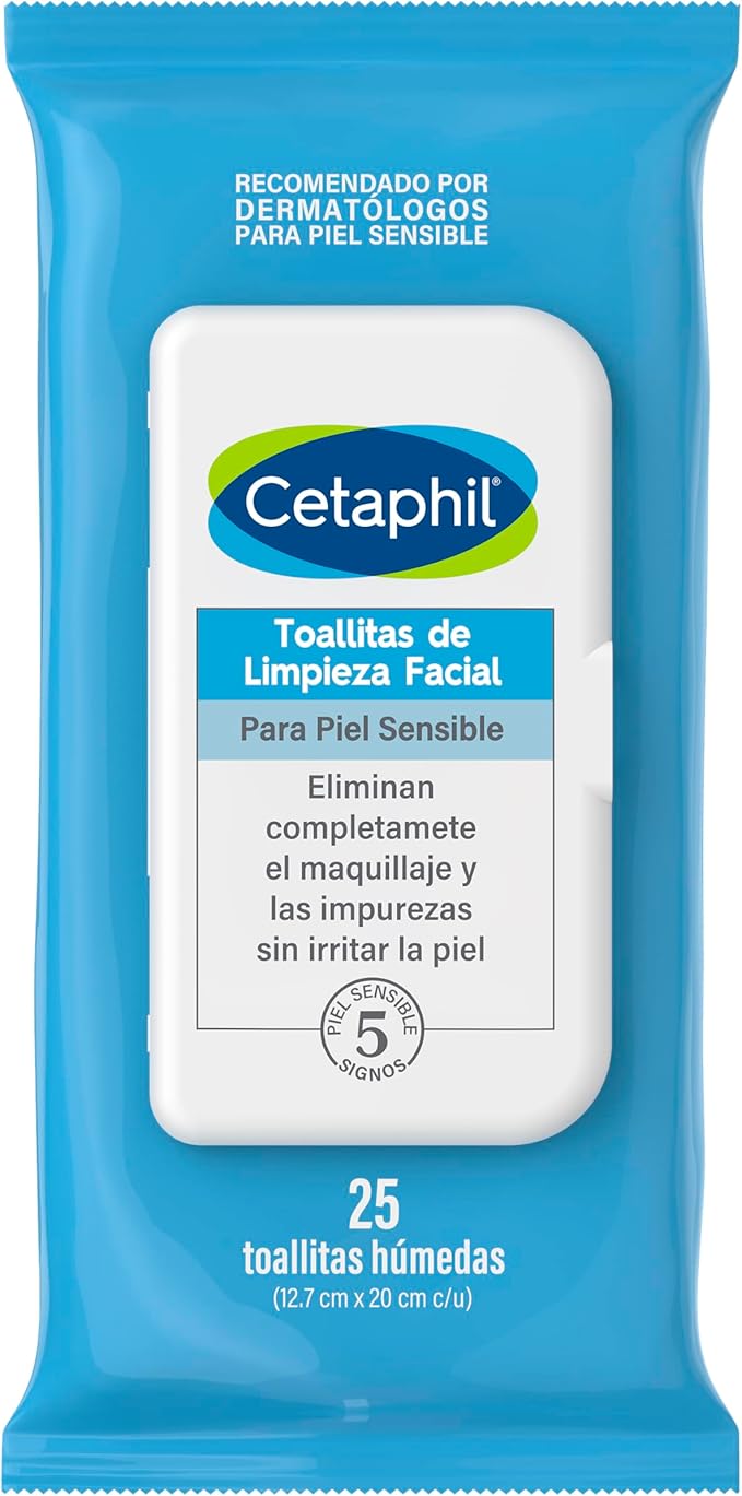 Toallitas de Limpieza Facial 1 pz 25 toallitas Eliminan  Maquillaje