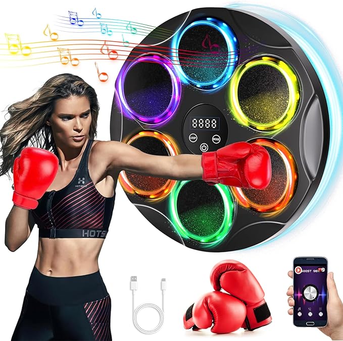 Maquina de Boxeo Musical, Recargable Bluetooth de Equipo de Boxeo