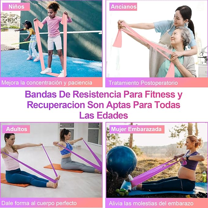 Bandas de Resistencia 3PCS, Banda Elástica Super Bandas de Resistencia