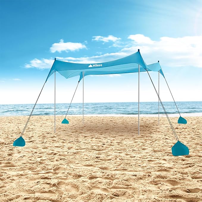Toldo para Playa Portátil con Protección UPF 50,