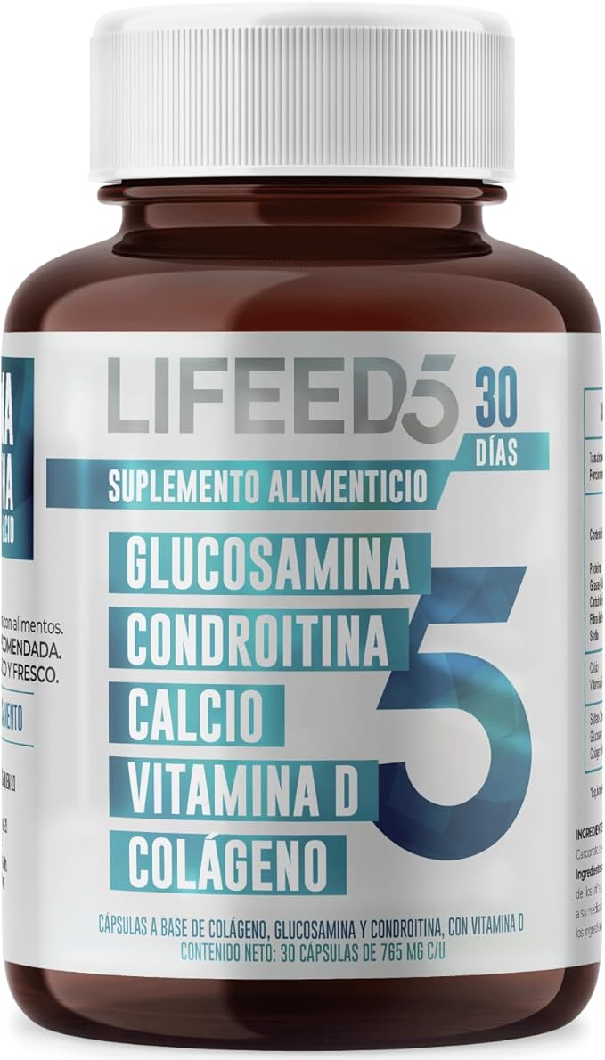 LIFEED 30 Cápsulas de Glucosamina y Condroitina |