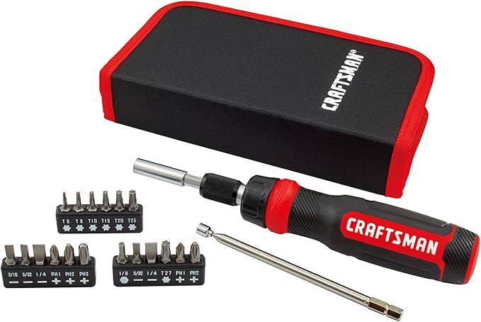 Destornillador de carraca, juego multibits, 26 piezas