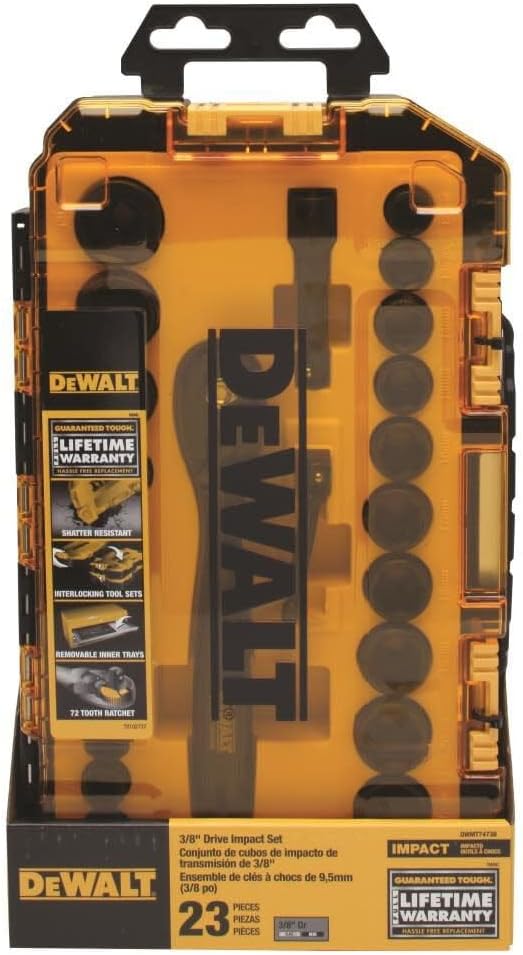 DEWALT Tough Box, Juego de dados 23 piezas,