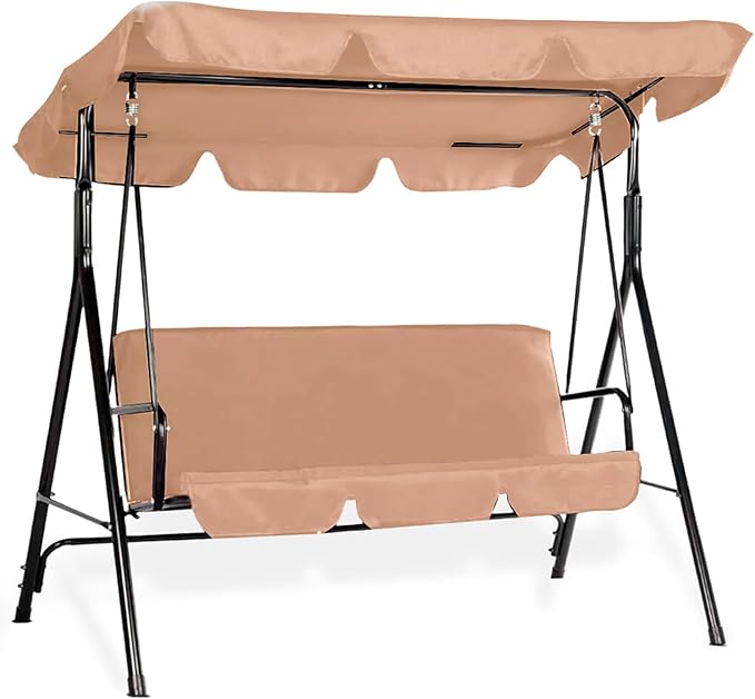 Columpio Banca De 3 Asientos con Techo Impermeable