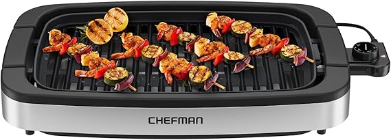 Chefman – Parrilla eléctrica de interior sin humo