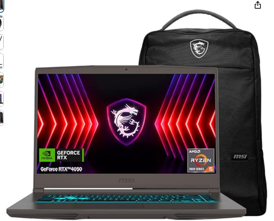 MSI Thin A15 R5 16GB 512GB RTX4050 + Mochila