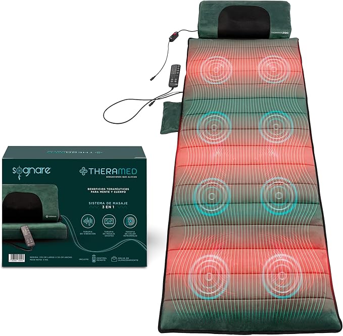 Sognare Theramed PRO Colchoneta de Masaje con 3 Terapias