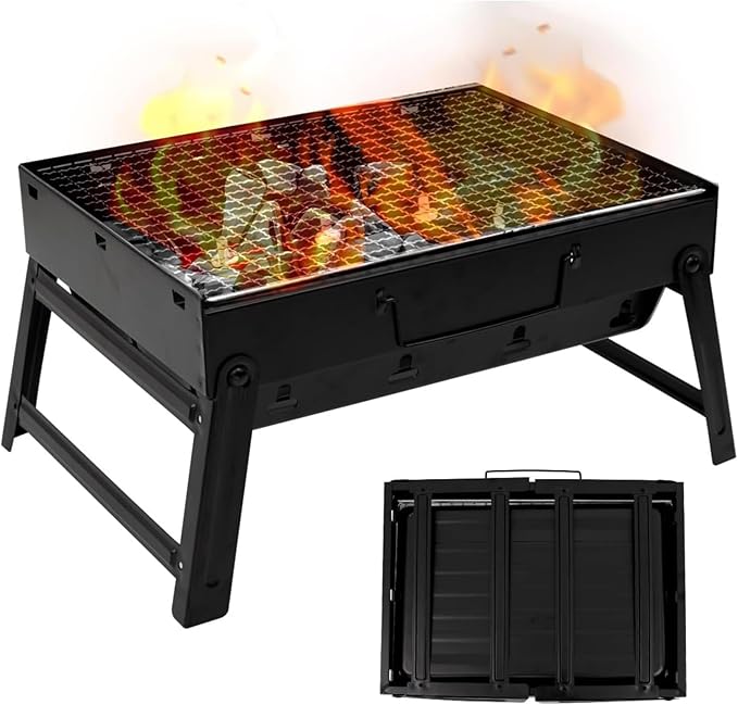Parrilla Acero Inoxidable, Asador de Carbón